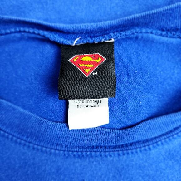 DC Comics Superman Logo Superhero Short Sleeve Blue & Red T-Shirt Men's Size XL - Picture 4 of 5